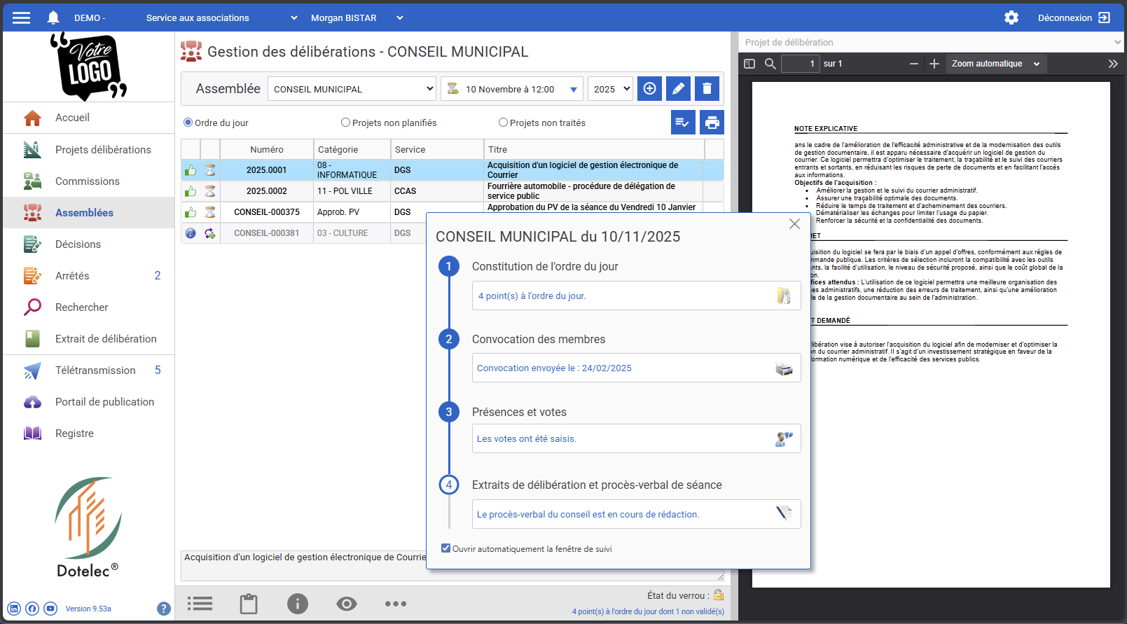 ACTES - Assemblée Délibérante